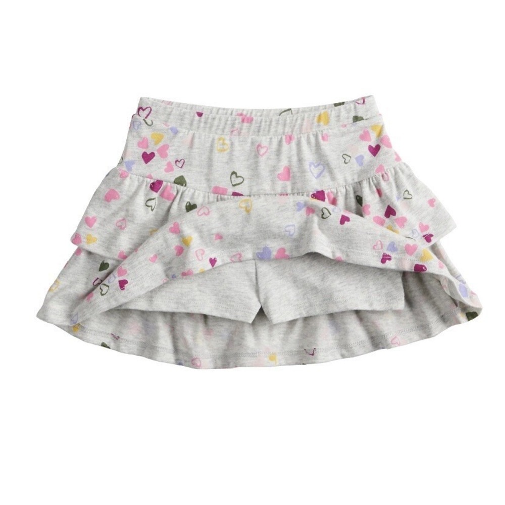 Jumping Beans Toddler Girls Tiered Skort 18 Months New with Tags Hearts Scooter